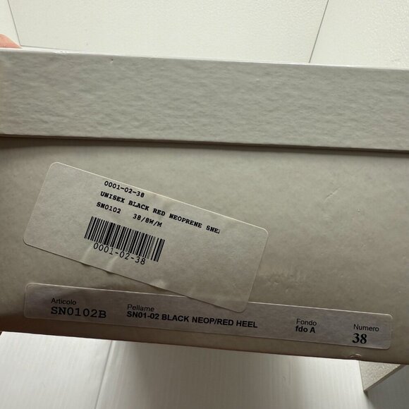 iRi Black Red Neoprene Sneakers Low Top Shoes NIB Designer Women's 8 Waterproof - Picture 11 of 11